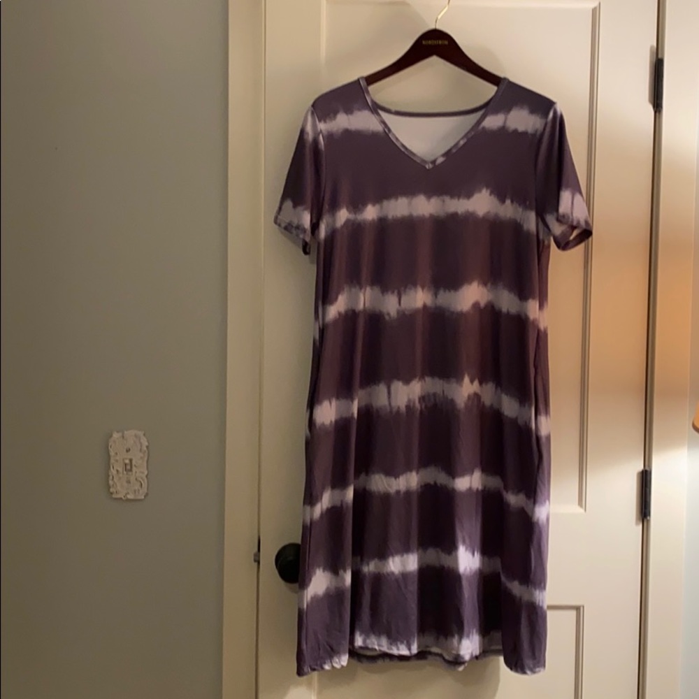 Tie-dye loose fitting dress